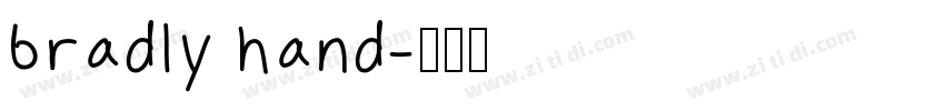 bradly hand字体转换